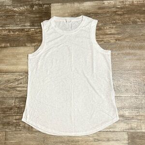 Athleta White Muscle Tee